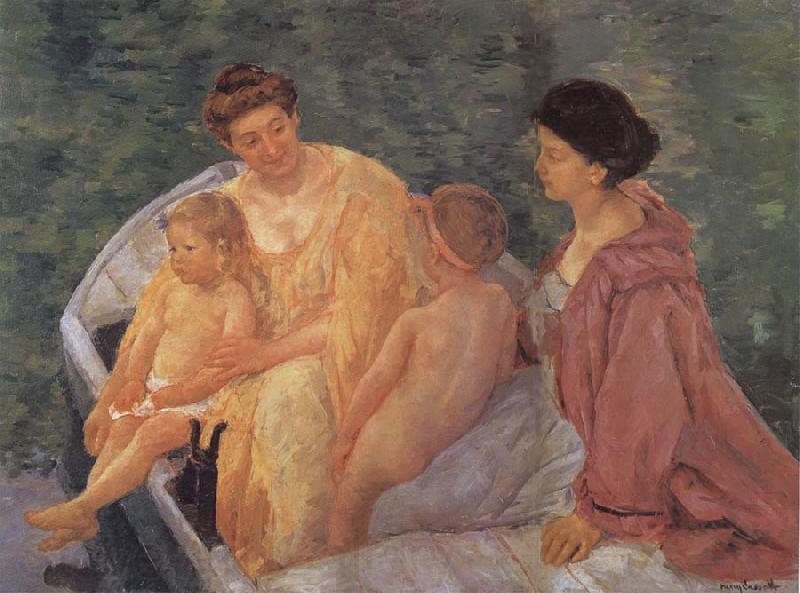 Mary Cassatt Mother and son in the boat Germany oil painting art